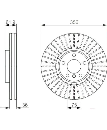 BOSCH Тормозной диск