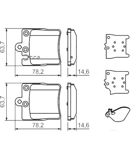 BOSCH Колодки дисковые задние
