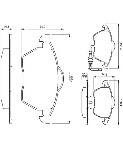 BOSCH Колодки дисковые