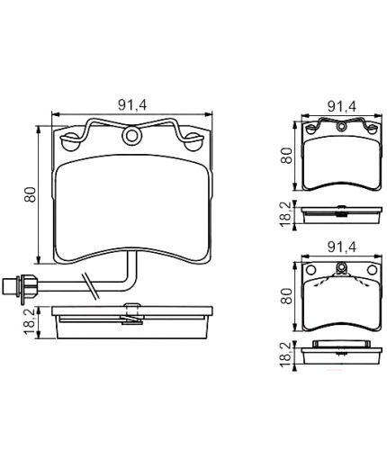 BOSCH Колодки дисковые