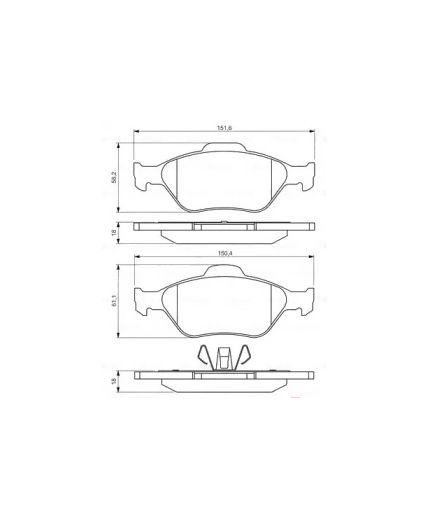 BOSCH Колодки дисковые