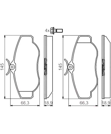 BOSCH Колодки дисковые