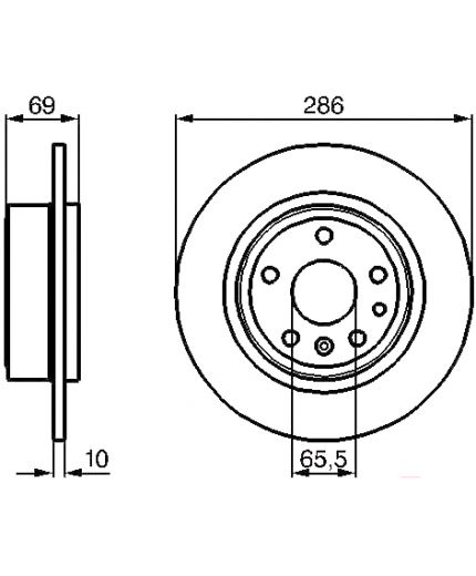 BOSCH Тормозной диск
