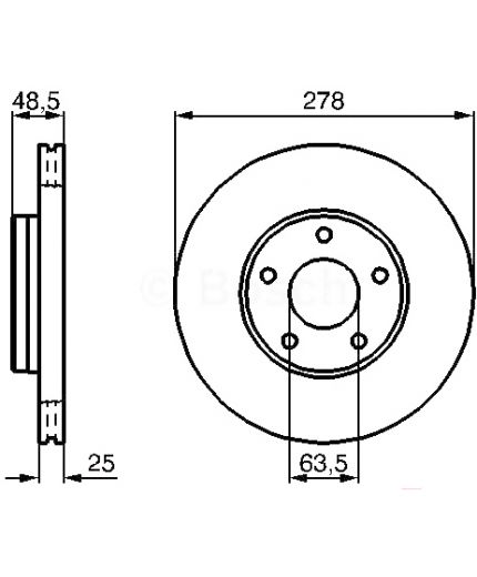 BOSCH Тормозной диск