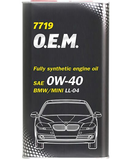 Моторное масло MANNOL 7719 OEM for BMW Mini 0W-40 METAL 4л