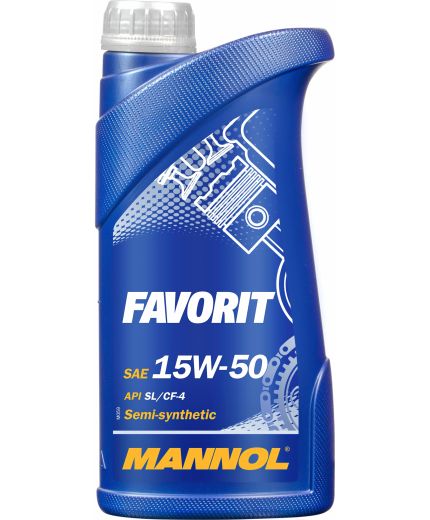 Моторное масло MANNOL Favorit 15W-50 SL/CF-4 1л Фото 2