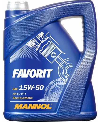 Моторное масло MANNOL Favorit 15W-50 SL/CF-4 5л