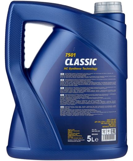 Моторное масло MANNOL Classic SN/CH-4 10W-40 5л Фото 2