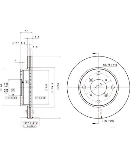 BREMBO Тормозной диск Фото 2