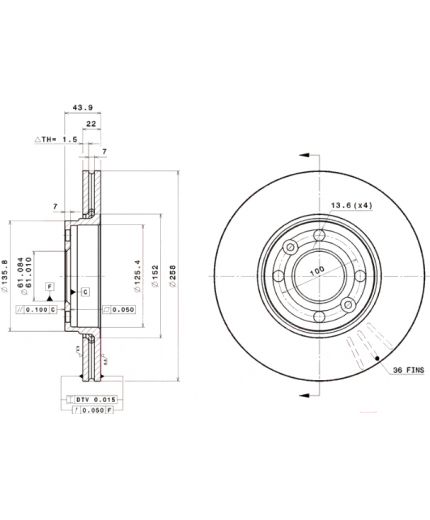 BREMBO Тормозной диск Фото 2