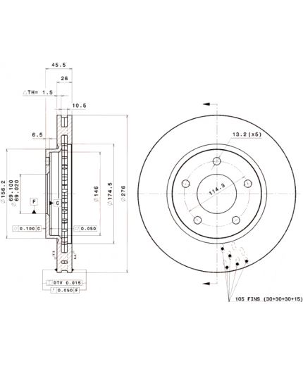 BREMBO Тормозной диск Фото 2
