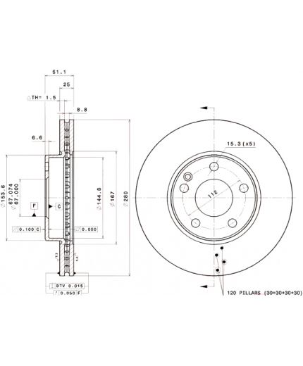 BREMBO Тормозной диск Фото 3