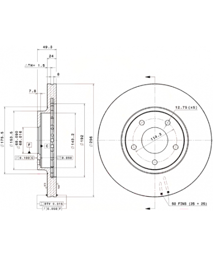 BREMBO Тормозной диск Фото 2