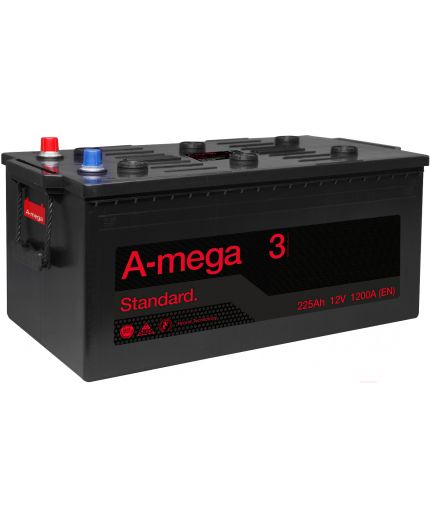 A-mega Аккумулятор Standard 225 L евро 1150А (225 А/ч) Фото 2