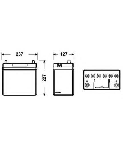 EXIDE Аккумулятор Excell EB457 300А (45 А/ч) Фото 3