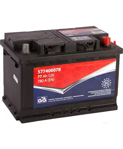AD Аккумулятор 577400078 780А (77 А/ч)