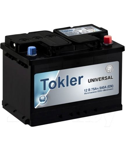 Tokler Аккумулятор Universal 75 R 540А (75 А/ч)