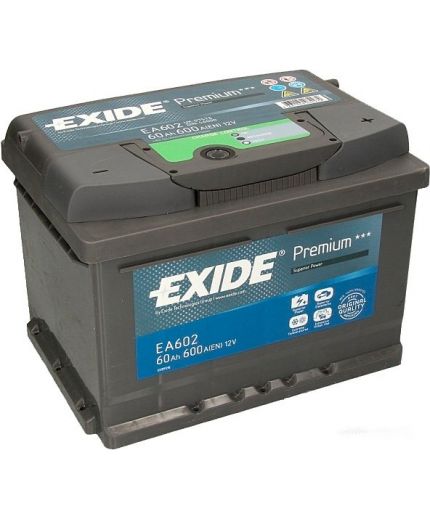 EXIDE Аккумулятор Premium EA602 600А (60 А/ч)