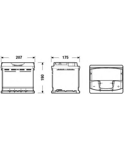EXIDE Аккумулятор Premium EA530 540А (53 А/ч) Фото 2