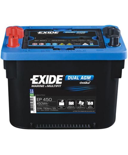 EXIDE Аккумулятор Dual AGM EP450 750А (50 А/ч)