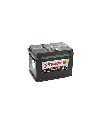 A-mega Аккумулятор Premium 63 R low 610А (63 А/ч) Фото 2