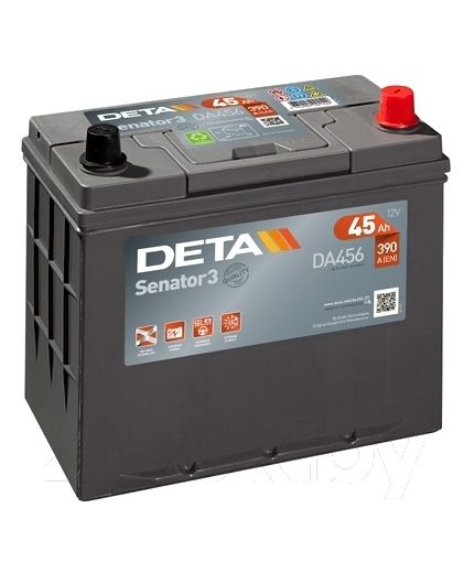 DETA Аккумулятор Senator3 DA456 390А (45 А/ч) Фото 2