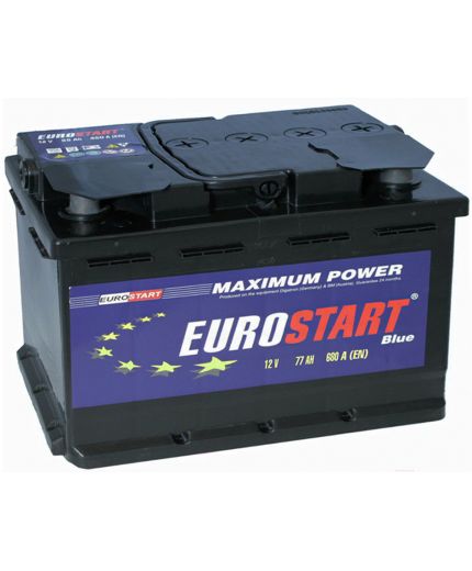 Eurostart Аккумулятор Blue 6CT-77 680А (77 А/ч) Фото 3