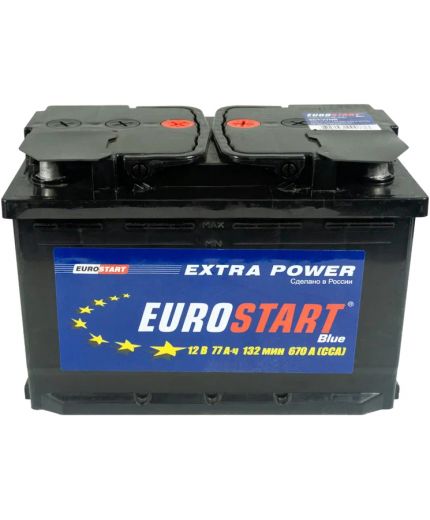 Eurostart Аккумулятор Blue 6CT-77 680А (77 А/ч) Фото 4
