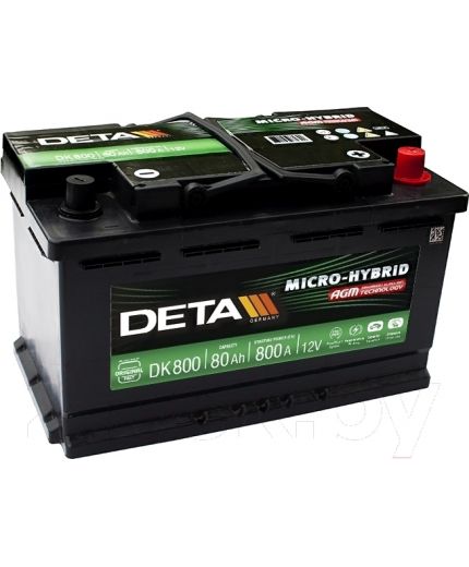 DETA Аккумулятор Micro-Hybrid AGM DK800 800А (80 А/ч) Фото 3