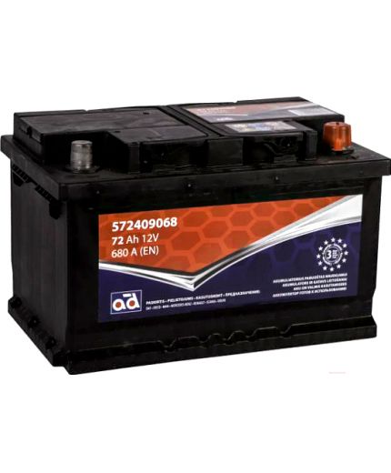 AD Аккумулятор 572409068 680А (72 А/ч)
