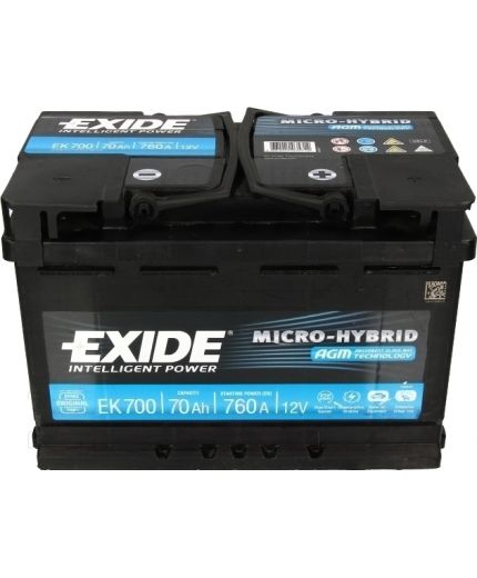 EXIDE Аккумулятор Start-Stop AGM EK700 (70 А/ч) Фото 6