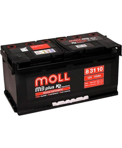 MOLL Аккумулятор M3 plus K2 83110 900А (110 А/ч) Фото 3