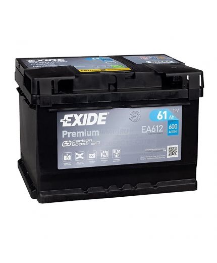 EXIDE Аккумулятор Premium EA612 600А (61 А/ч) Фото 2