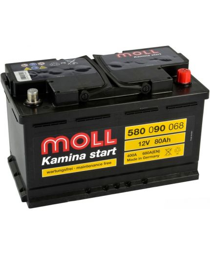 MOLL Аккумулятор Kamina start 580 090 068 680А (80 А/ч) Фото 2