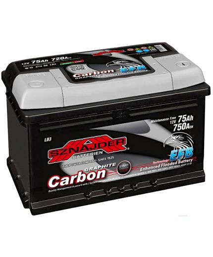Sznajder Аккумулятор Carbon EFB 75 R 720А (75 А/ч)