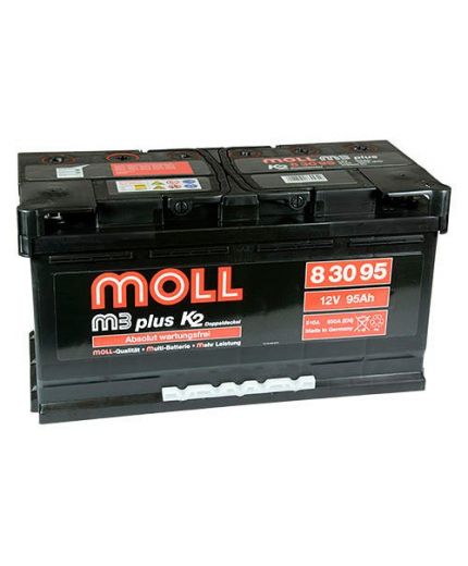 MOLL Аккумулятор M3 plus K2 83095 850А (95 А/ч)