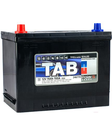 TAB Аккумулятор Polar S Asia 70 JL 700А (70 А/ч)