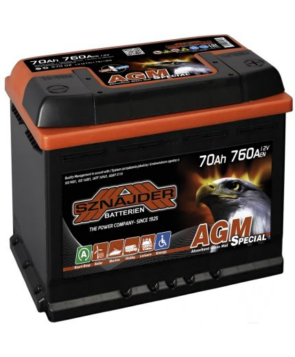 Sznajder Аккумулятор Special AGM 70 R 760А (70 А/ч)