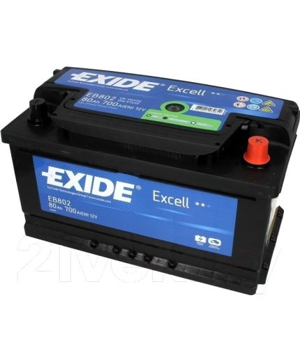 EXIDE Аккумулятор Excell EB802 700А (80 А/ч) Фото 6