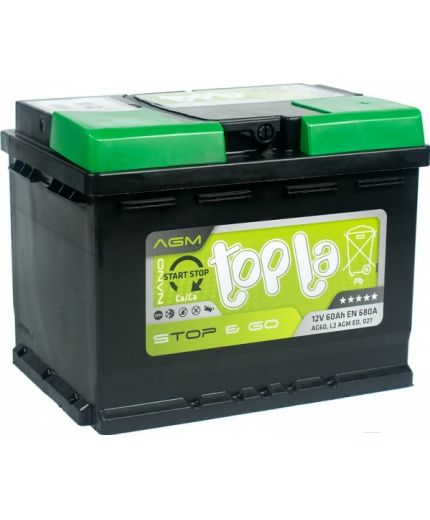Topla Аккумулятор TOP AGM Stop&Go TAG60 680А (60 А/ч)