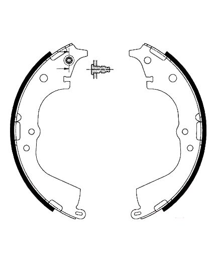 AP Колодки барабанные задние