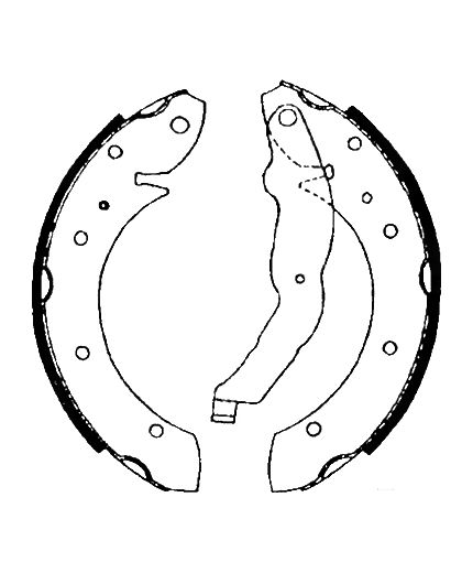 AP Колодки барабанные задние