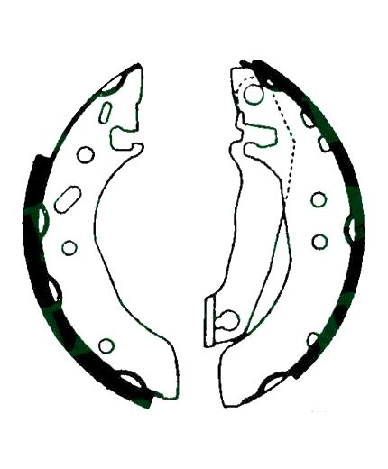 AP Колодки барабанные задние