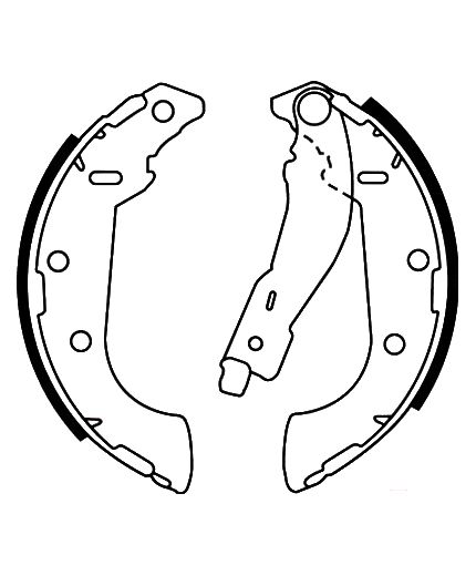 AP Колодки барабанные задние