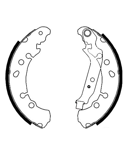 AP Колодки барабанные задние