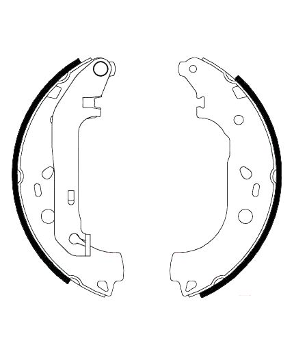 AP Колодки барабанные задние