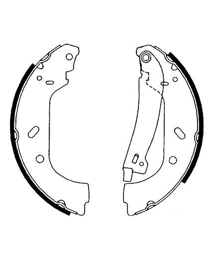 AP Колодки барабанные задние
