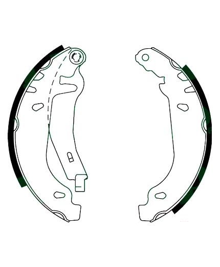 AP Колодки барабанные задние