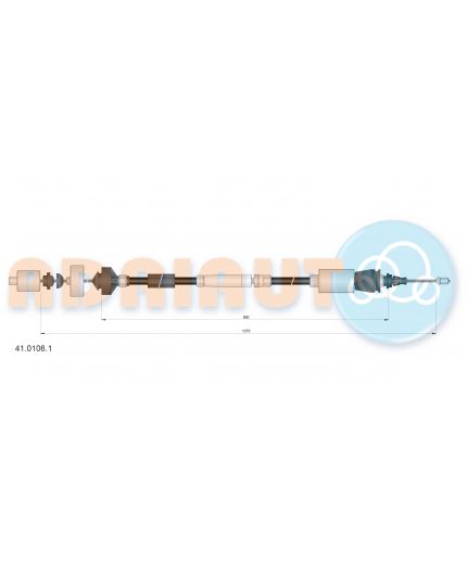 ADRIAUTO Трос сцепления с ручной регулировкой 1075/860