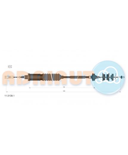 ADRIAUTO Трос сцепления с автоматической регулировкой